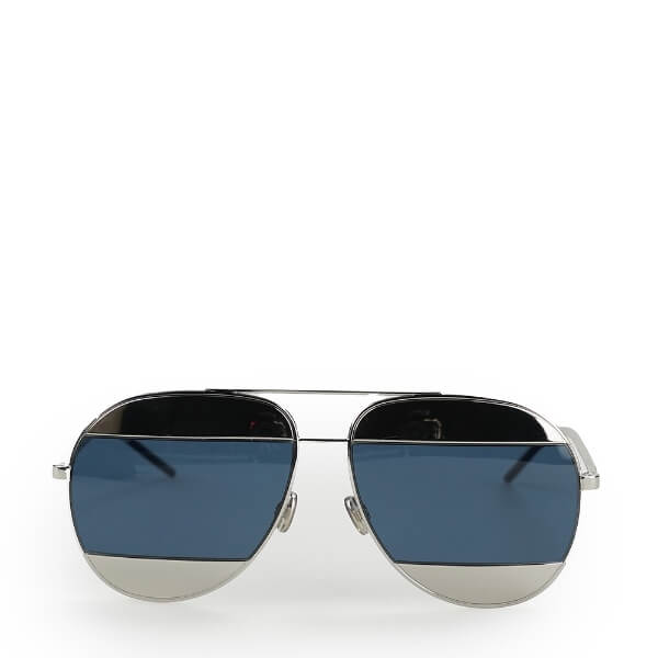 Christian Dior - Metallic Silver Split Sunglasses